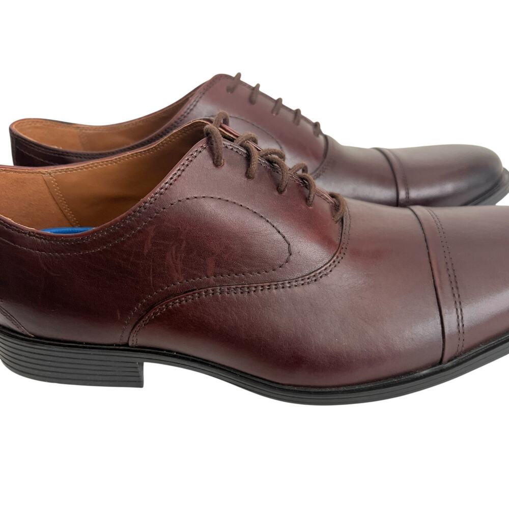 Clarks Collection Whiddon Ox Mahogany Leather Oxford Shoes Size 13 - Picture 7 of 13